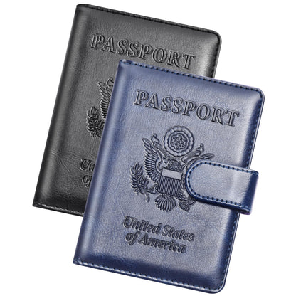 Herain Passport Holder for Travel Essentials, 2 Pcs Passport Holder Cover Wallet Case Travel Gifts Women Men Family, RFID Passports Book Card Holders Travels Cruise Accessories Must Haves