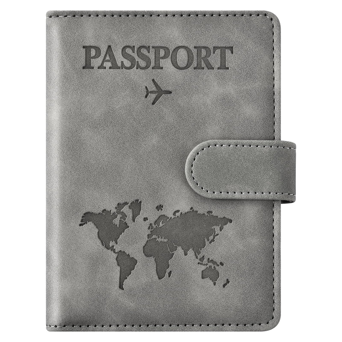 Eoehro Passport Holder for Travel Essentials, Passport Wallet Cover Case for Travel Must Haves Accessories,Passport Book Holders for Women and Men(black)