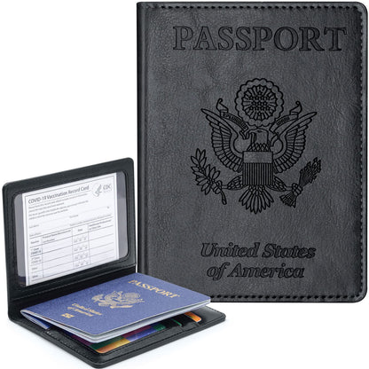 Passport Holder Wallet Cover Case RFID Blocking Slot Travel Accessories