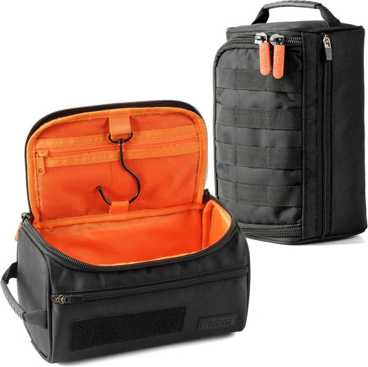 Fitdom Tactical Hanging Toiletry Bag for Men, Travel Dopp Kit Organizer