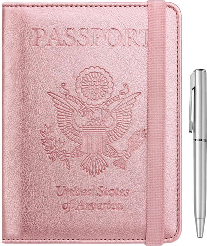 WALNEW Passport Holder for Travel, RFID Blocking Passport Wallet & Cover