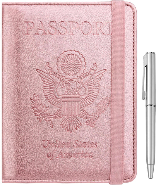 WALNEW Passport Holder for Travel, RFID Blocking Passport Wallet & Cover
