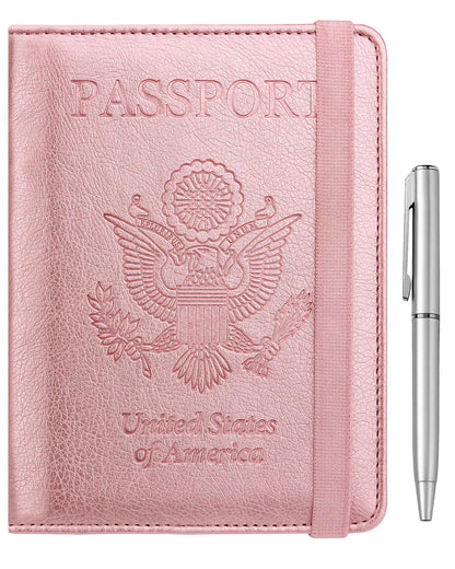 WALNEW Passport Holder for Travel, RFID Blocking Passport Wallet & Cover