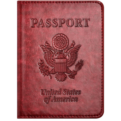 Eoehro Passport Holder for Travel Essentials, Passport Wallet Cover Case for Travel Must Haves Accessories,Passport Book Holders for Women and Men(black)